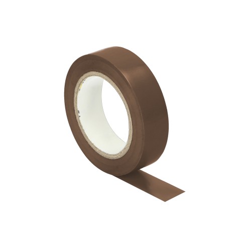 Taśma izolacyjna brązowa, uniepalniona, szerokość 15mm, grubość 0,13mm, długość 10m OR-AE-13214/BR/10M ORNO