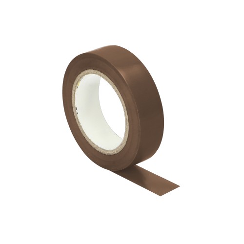 Zestaw 10 taśm izolacyjnych 15mm, brązowa, uniepalniona, grubość 0,13mm, długość 10m OR-AE-13214/BR/10M/S ORNO