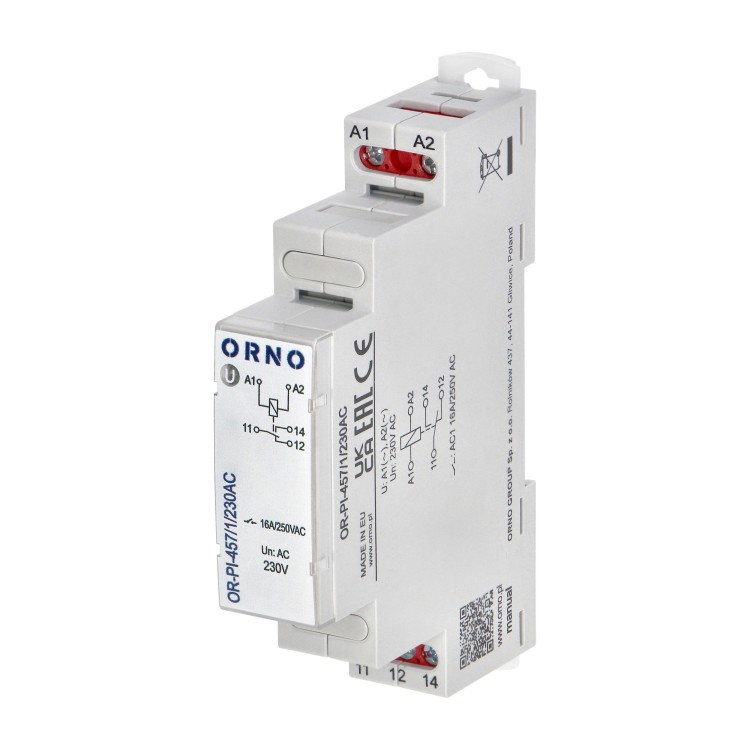 Przekaźnik instalacyjny 1P 230 VAC 16A OR-PI-457/1/230AC ORNO