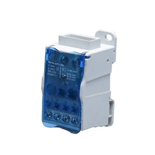 Blok rozdzielczy 500A, zacisk wejściowy szyna 8x24x1, zaciski wyjściowe 4x10 i 5x16 i 2x25mm2 OR-LZ-8200/500 ORNO
