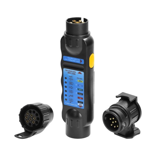 Tester gniazda przyczepy +adaptery 13/7-pin,12/24V OR-AE-13231 ORNO