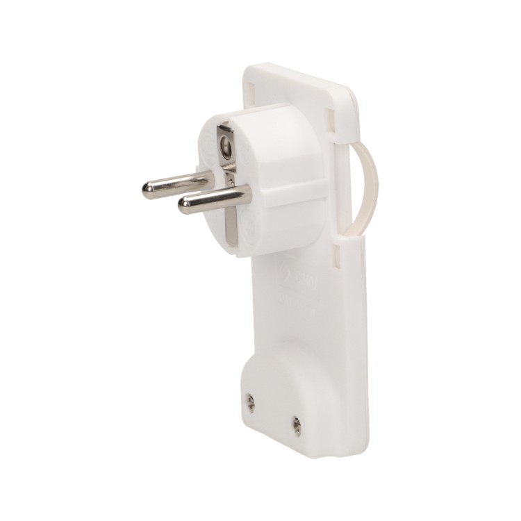 Wtyczka płaska, Uni-Schuko z uchwytem, biała OR-AE-1311/W ORNO