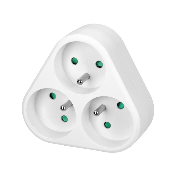 Rozgałęźnik 3x2P+Z, biały OR-AE-13178 ORNO