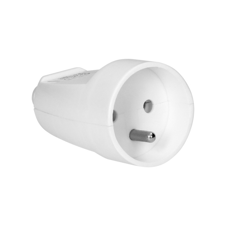 Gniazdo przenośne pojedyncze rozbieralne, 16A, 250V, 2P+Z, białe OR-AE-13183 ORNO