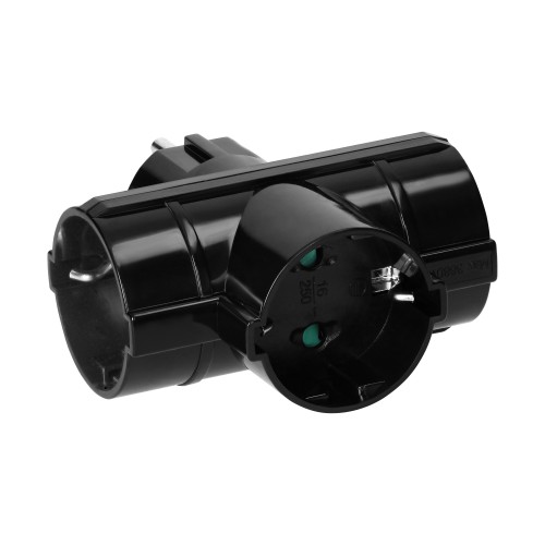 Rozgałęźnik 3x2P+Z (Schuko), czarny OR-AE-13184(GS)/B ORNO