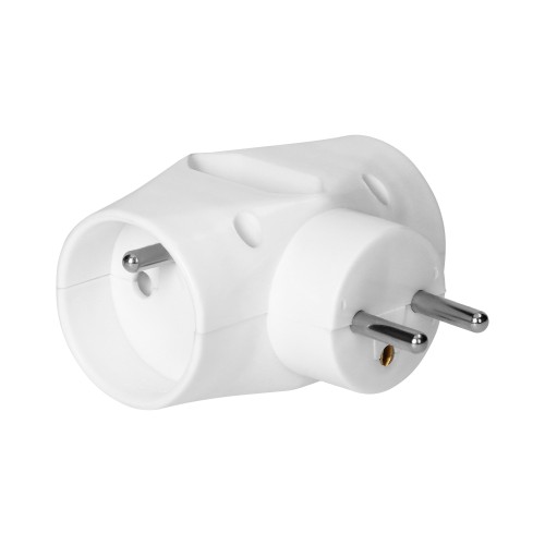 Rozgałęźnik 2x2P+Z, 1x2P/II, biały OR-AE-13221 ORNO