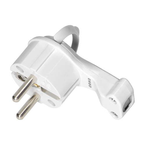 Wtyczka Uni-Schuko z uchem, biała OR-AE-13253/W ORNO