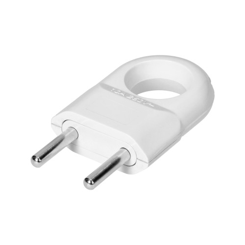 Wtyczka euro płaska 2P, z uchem, biały OR-AE-13260/W ORNO