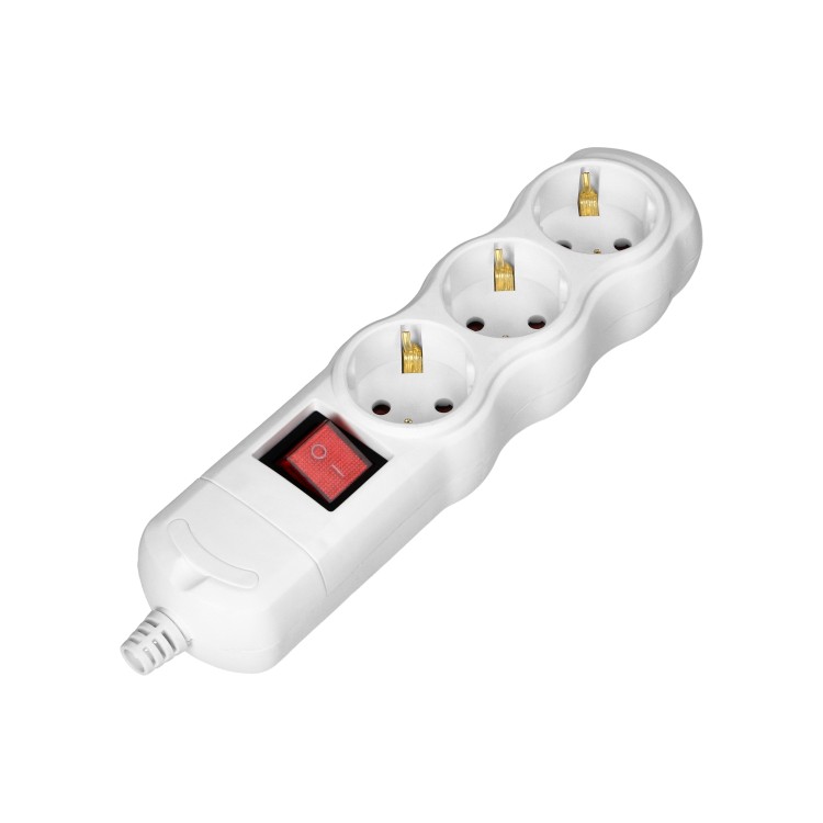 Rozgałęźnik wielogniazdowy 3x2P+Z z wyłącznikiem, Schuko, biały OR-AE-13263(GS)/W ORNO