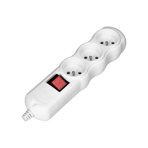 Rozgałęźnik wielogniazdowy 3x2P+Z z wyłącznikiem, biały OR-AE-13263/W ORNO