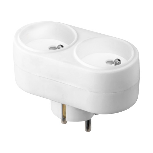 Rozgałęźnik owalny 2x2P+Z, Schuko, biały OR-AE-13270/W ORNO