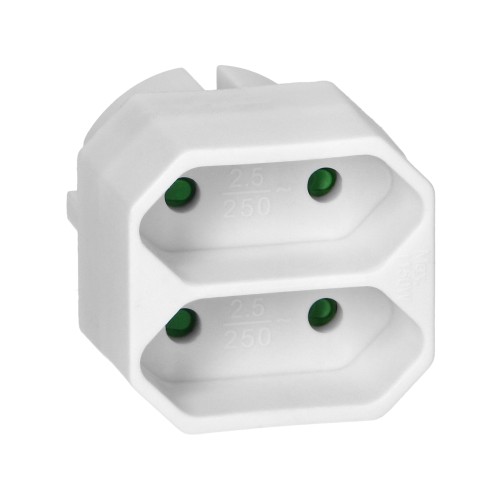 Rozgałęźnik 2x2P euro biały OR-AE-13277/W ORNO
