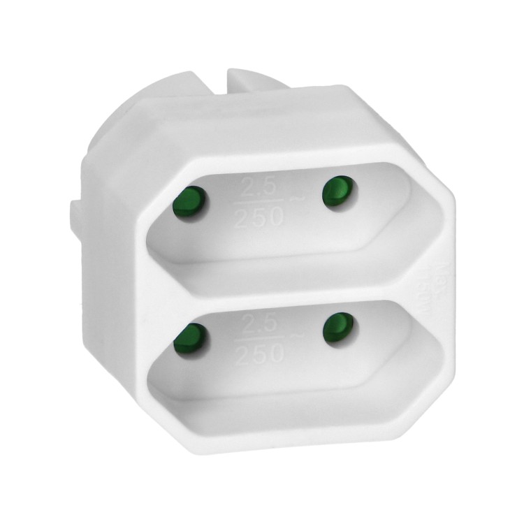 Rozgałęźnik 2x2P euro biały OR-AE-13277/W ORNO