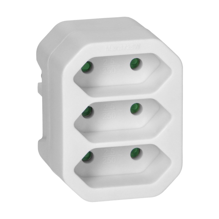 Rozgałęźnik 3x2P euro biały 20 sztuk OR-AE-13278/W/20 ORNO