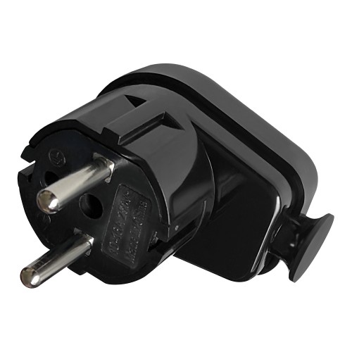 Wtyczka kątowa Uni-Schuko 16A, 230V, czarna OR-AE-13305/B ORNO