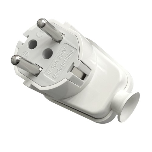 Wtyczka kątowa Uni-Schuko 16A, 230V, biała OR-AE-13305/W ORNO
