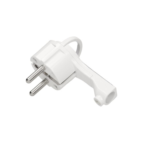 Wtyczka płaska, Uni-Schuko z uchwytem, rozbieralna, biała OR-AE-1379/W ORNO