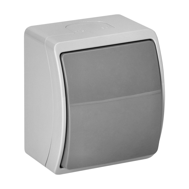 Łącznik jednobiegunowy n/t AQUATIC IP44 szary-grafit, 10 szt. OR-OE-7100/GR/10 ORNO