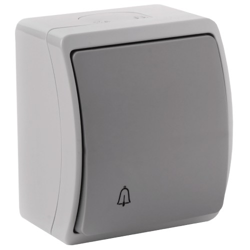 Przycisk dzwonek n/t AQUATIC IP44 szary-grafit, 10 szt. OR-OE-7104/GR/10 ORNO