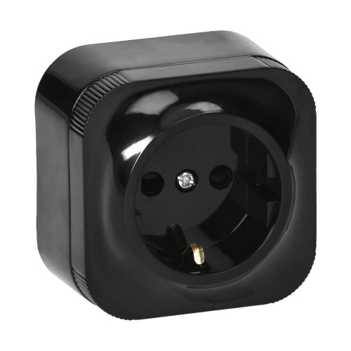 Gniazdo pojedyncze n/t ToDo 2P+Z Sch. IP20, 16A, 230V AC, czarny 10szt OR-OE-7205(GS)/B/10 ORNO