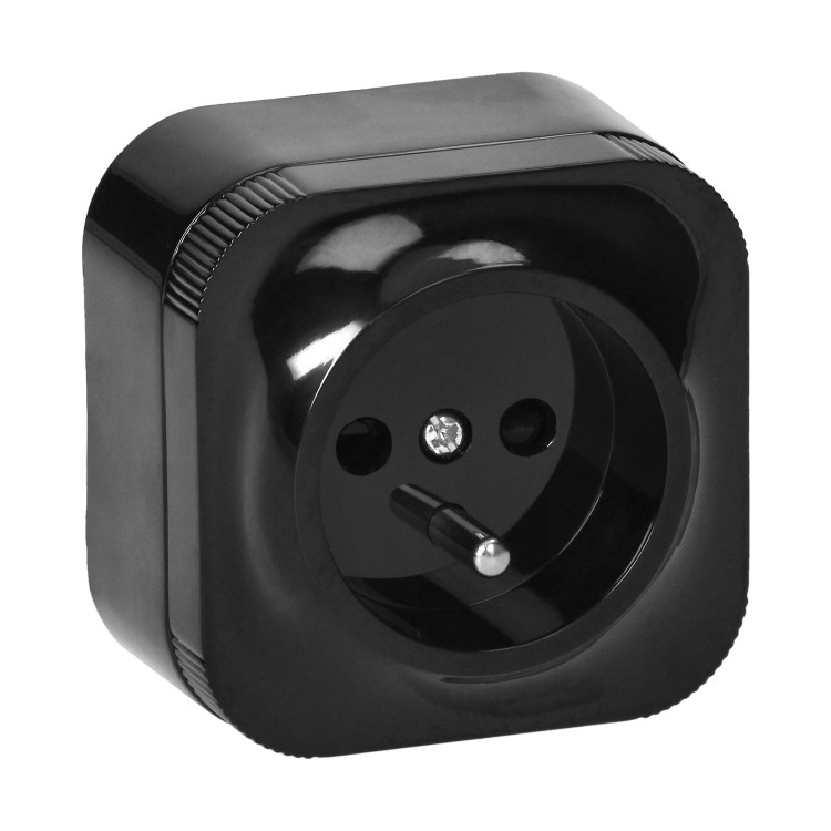 Gniazdo pojedyncze n/t ToDo 2P+Z IP20, 16A, 230V AC, czarny OR-OE-7205/B ORNO