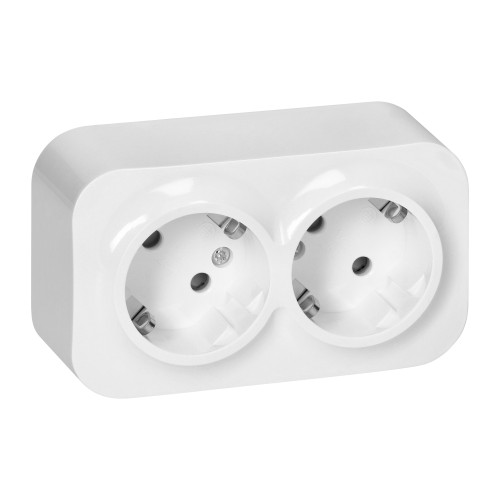 ToDo Gniazdo podwójne 2x2P+Z, 16A/230VAC, IP20,Schuko,Białe 10 sztuk OR-OE-7206(GS)/W/10 ORNO