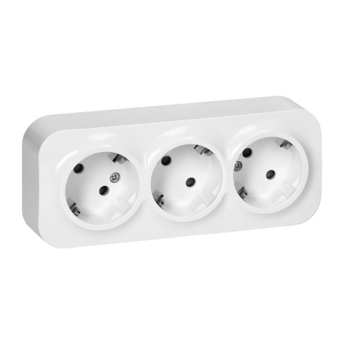 Gniazdo potrójne n/t ToDo 2P+Z Schuko IP20, 16A, 230V AC, 16A, 230V AC, biały OR-OE-7209(GS)/W ORNO