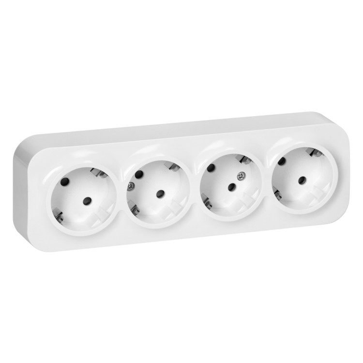 Gniazdo poczwórne n/t ToDo 2P+Z Schuko IP20, 16A, 230V AC, 16A, 230V AC, biały OR-OE-7210(GS)/W ORNO