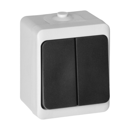Łącznik świecznikowy AQUATIC MINI IP54, 10A, 230V AC, biało-czarny OR-OE-7301/WB ORNO