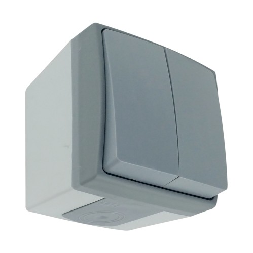 Łącznik świecznikowy AQUATIC PRO IP55, 10A, 230V AC, Szaro-Grafitowy 10 sztuk OR-OE-7401/GR/10 ORNO