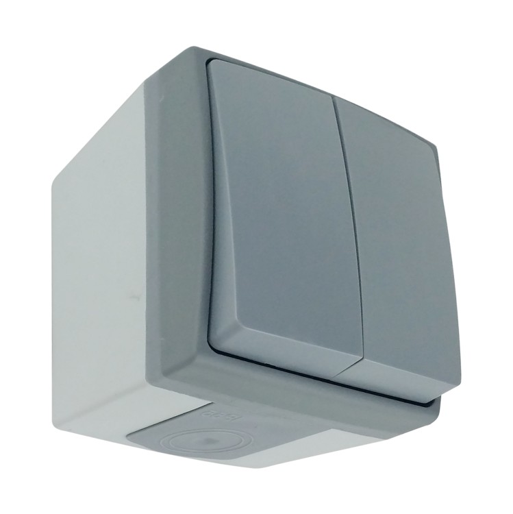 Łącznik świecznikowy AQUATIC PRO IP55, 10A, 230V AC, Szaro-Grafitowy 10 sztuk OR-OE-7401/GR/10 ORNO