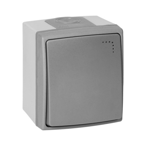 Przycisk dzwonek z podświetleniem AQUATIC PRO IP55, 10A, 230V AC, Szaro-Grafitowy OR-OE-7404/P/GR ORNO