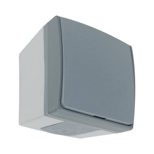 Gniazdo pojedyncze 2P+Z AQUATIC PRO IP55, 16A, 230V AC, Szaro-Grafitowy, 10 sztuk OR-OE-7405/GR/10 ORNO