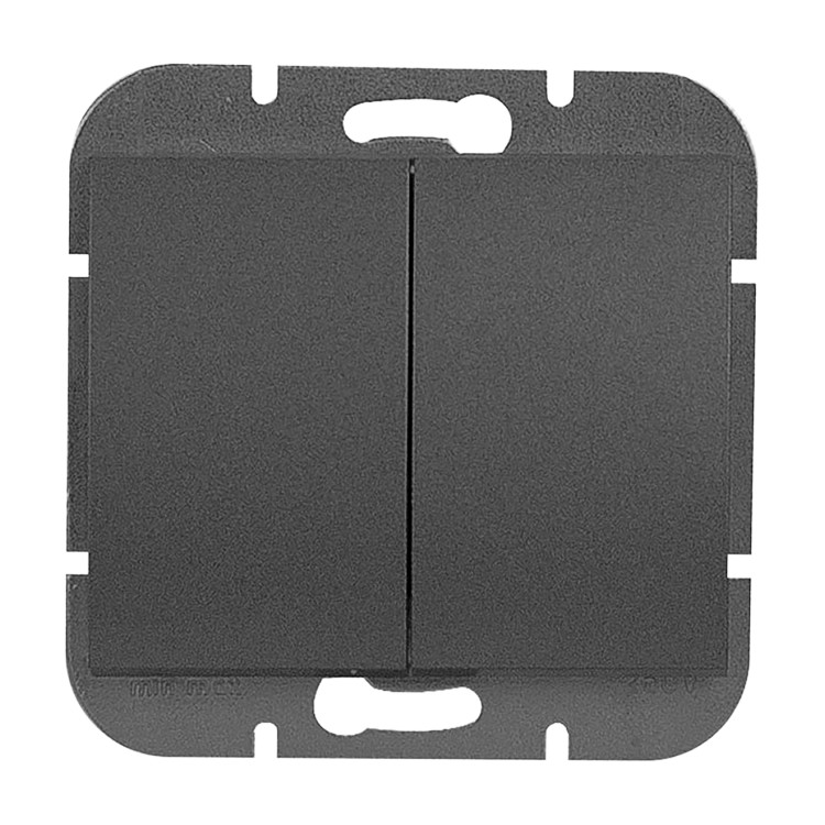 Łącznik p/t świecznikowy Onyx, 10A, 250V, WP-2O, czarny OR-OE-7501/B ORNO