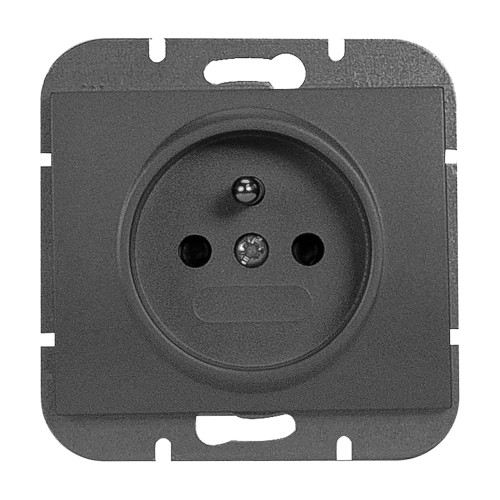 Gniazdo pojedyncze p/t 2P+Z Onyx, 16A, 250V, PT-16O, czarny OR-OE-7505/B ORNO