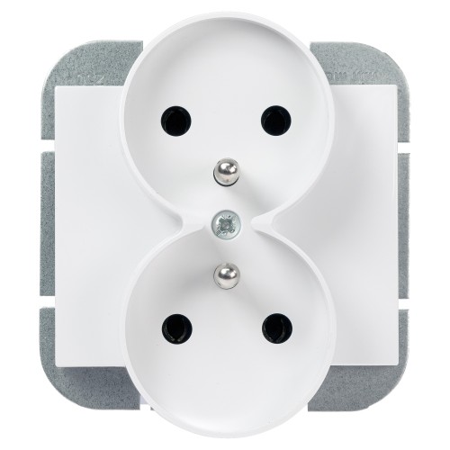 Gniazdo podwójne p/t 2x2P+Z Onyx, 16A, 250V, PT-6OR, biały OR-OE-7506/W ORNO