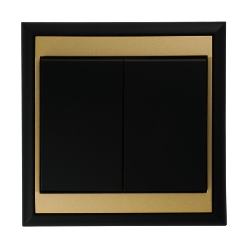 Przycisk dzwonek p/t Luna, 10A, 250V, WP-6/7L, czarny/złoty OR-OE-7604/BC ORNO