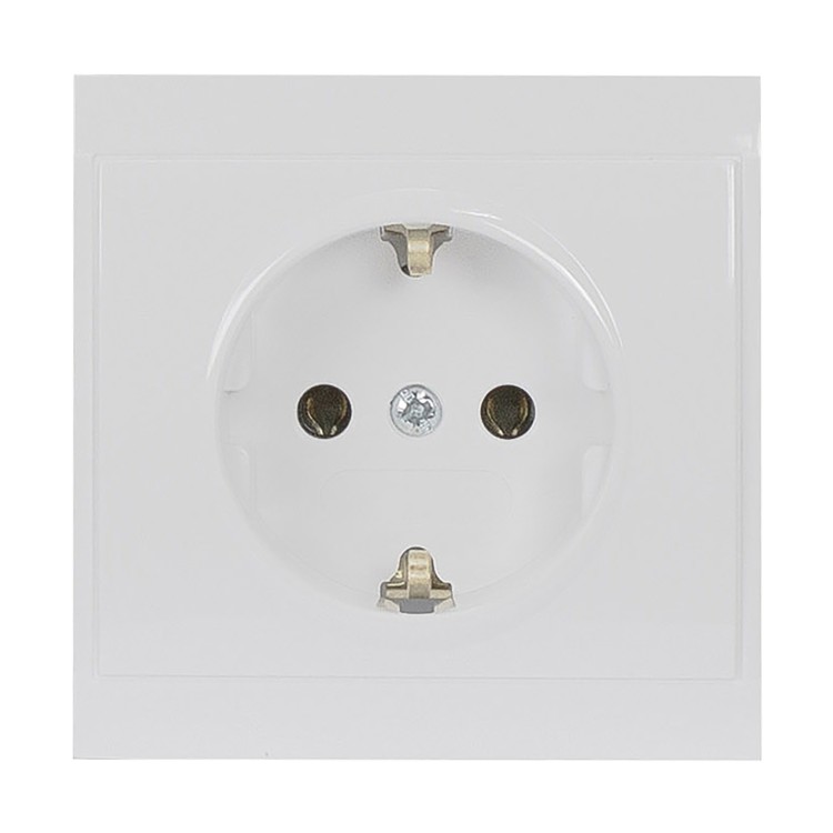 Gniazdo pojedyncze p/t 2P+Z, Schuko Luna, 16A, 250V, PT-17L, biały OR-OE-7605(GS)/W ORNO
