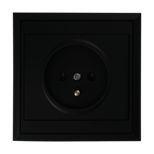 Gniazdo pojedyncze p/t 2P+Z Luna, 16A, 250V, PT-16L, czarny OR-OE-7605/B ORNO