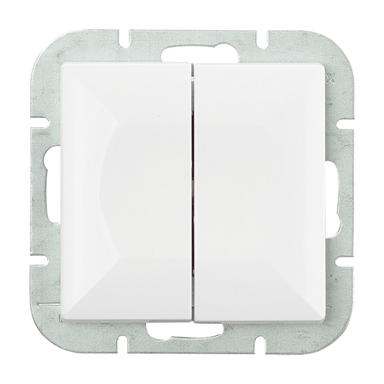 Łącznik świecznikowy p/t z podświeleniem Pearl, 10A, 250V, WP-2P/S, biały OR-OE-7701/P/W ORNO