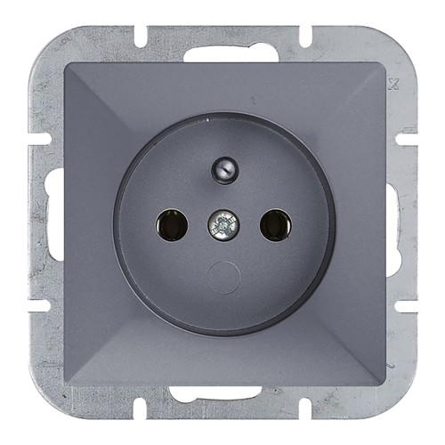 Gniazdo pojedyncze p/t 2P+Z Pearl, 16A, 250V, PT-16P, antracyt OR-OE-7705/A ORNO