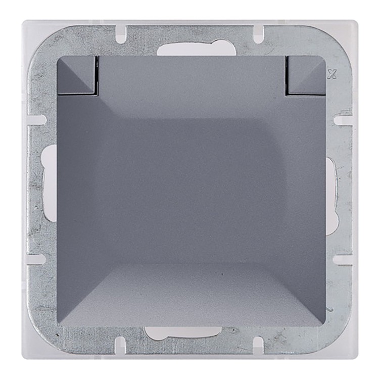 Gniazdo pojedyncze p/t 2P+Z bryzgoszczelne z klapką Pearl, 16A, 250V, PT-16PH, antracyt OR-OE-7705/AA ORNO