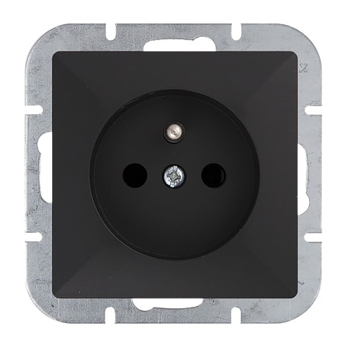 Gniazdo pojedyncze p/t 2P+Z Pearl, 16A, 250V, PT-16P, czarny OR-OE-7705/B ORNO