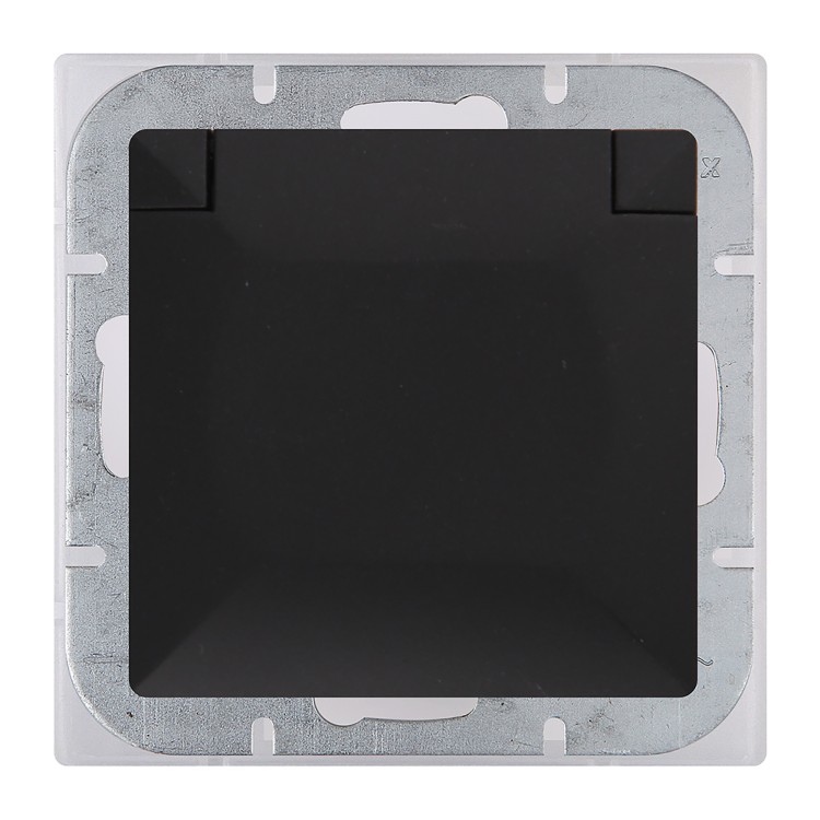 Gniazdo pojedyncze p/t 2P+Z bryzgoszczelne z klapką Pearl, 16A, 250V, PT-16PH, czarny OR-OE-7705/BB ORNO