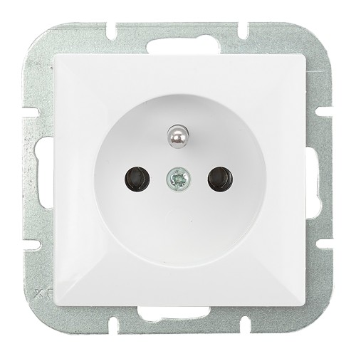 Gniazdo pojedyncze p/t 2P+Z Pearl, 16A, 250V, PT-16P, biały OR-OE-7705/W ORNO
