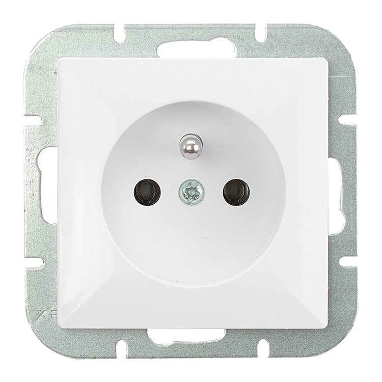 Gniazdo pojedyncze p/t 2P+Z Pearl, 16A, 250V, PT-16P, biały OR-OE-7705/W ORNO