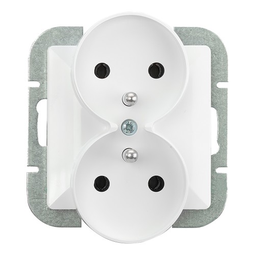 Gniazdo podwójne p/t 2x2P+Z Pearl, 16A, 250V, PT-6 PR, biały OR-OE-7706/W ORNO