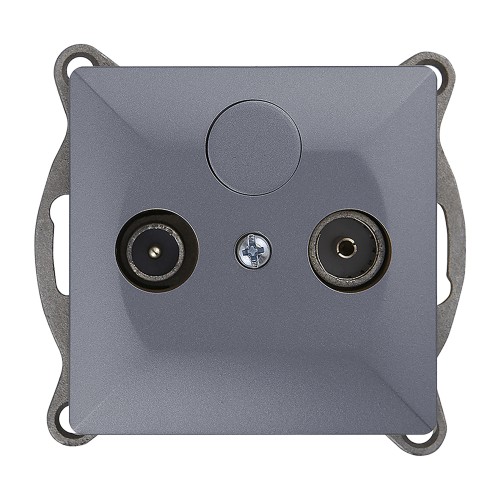 Gniazdo abonenckie "RTV" Pearl, 1,5dbt, GAP-P/K, antracyt OR-OE-7712/RTV/K/A ORNO