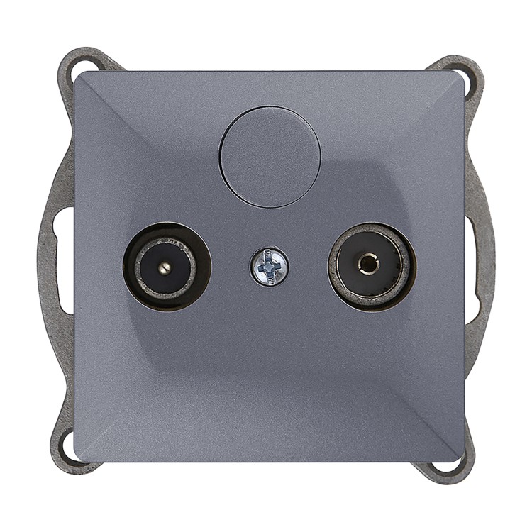 Gniazdo abonenckie "RTV" Pearl, 1,5dbt, GAP-P/K, antracyt OR-OE-7712/RTV/K/A ORNO