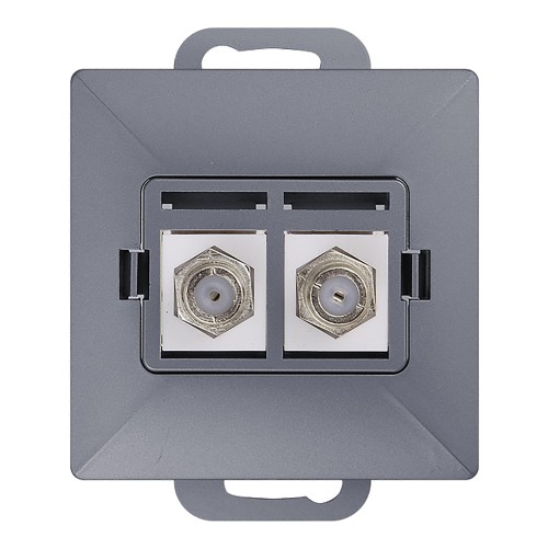 Gniazdo podw. typu F Pearl, TV/F-F1/P2, antracyt OR-OE-7714/2/A ORNO